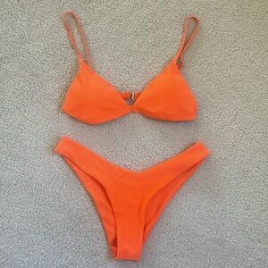 Neon Orange Bikini Set